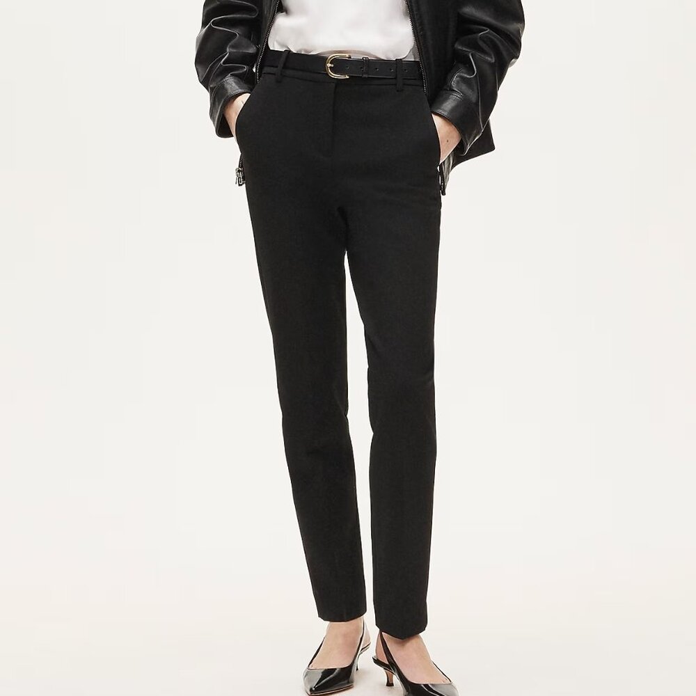 J. Crew Cameron Pant Black in Four Season Stretch‎ Style CC435 Size 8 NEW